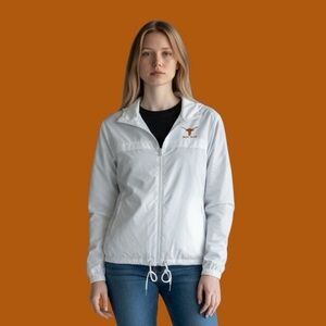 Greg Norman Women’s XL UT Longhorn Golf Club White Windbreaker Jacket